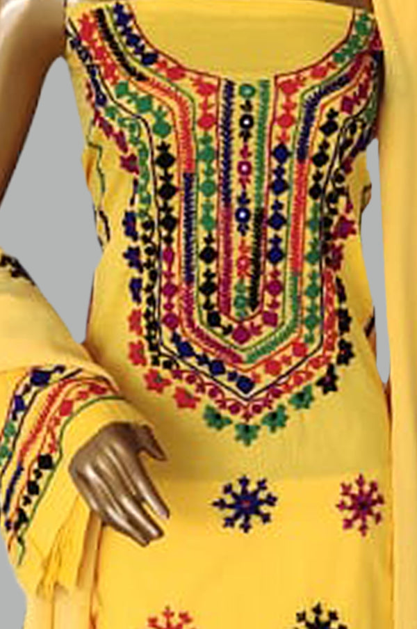 Kachi Embriodery Yellow
