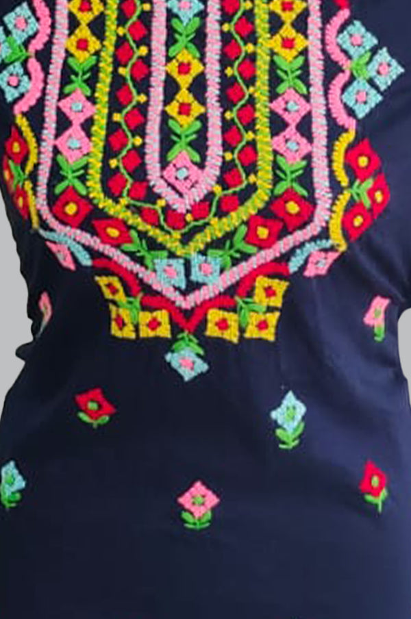 Urdu Tanka Navy Blue
